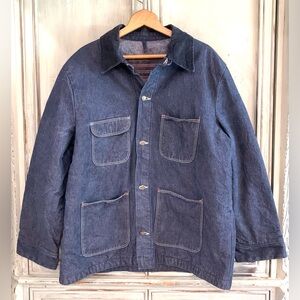 Blue Bell Wrangler Vtg. 60 70’s Denim Chore Coat Sz 46